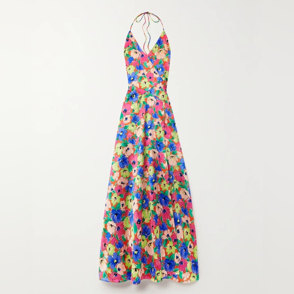 ROTATE BIRGER CHRISTENSEN Floral Print Maxi Gown DR34/US4